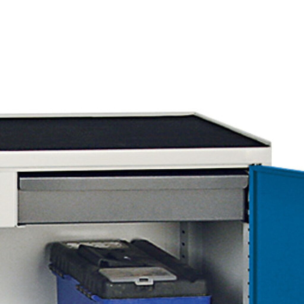 Supporto in gomma scanalata per armadio complementare da officina stumpf®, LxP 500 x 500 mm Immagine del prodotto n. 1: Supporto in gomma scanalata per armadio complementare da officina stumpf®, LxP 500 x 500 mm