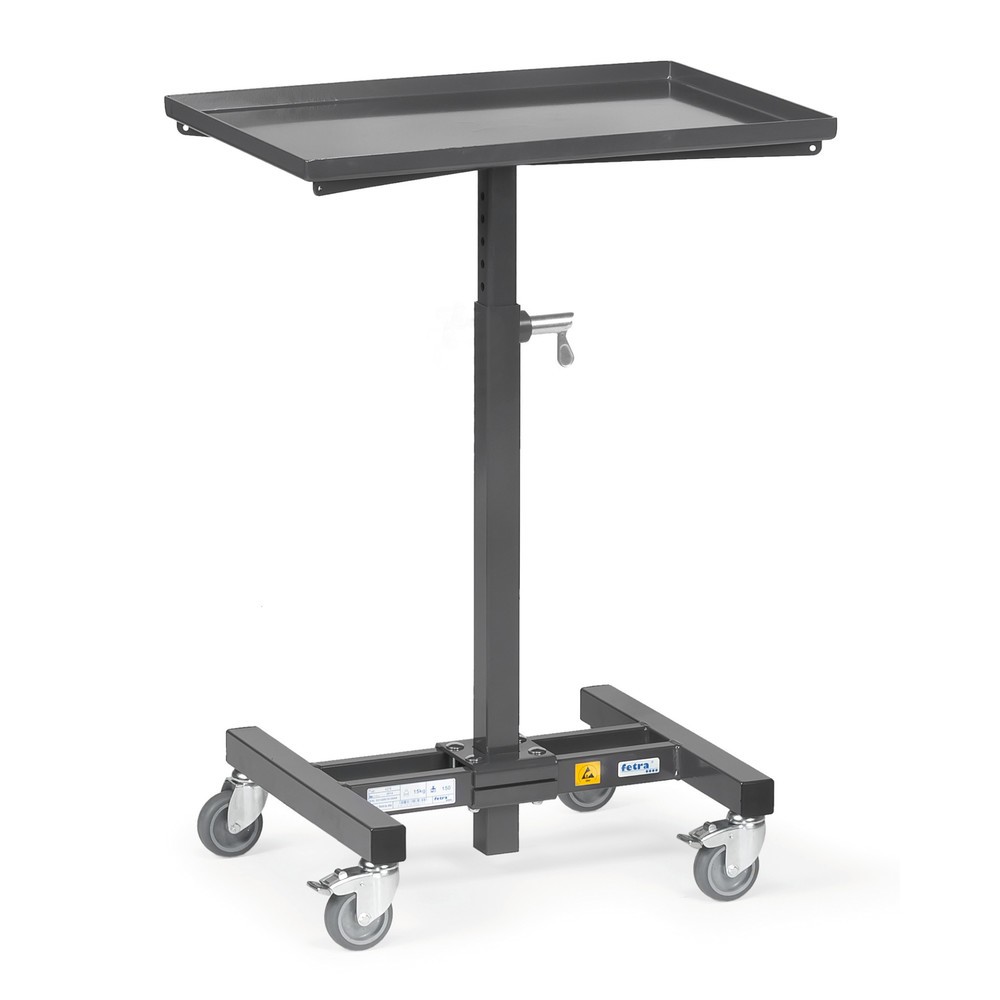 Immagine del prodotto: supporto in materiale fetra® ESD, regolabile in altezza e inclinazione, altezza 720-995 mm