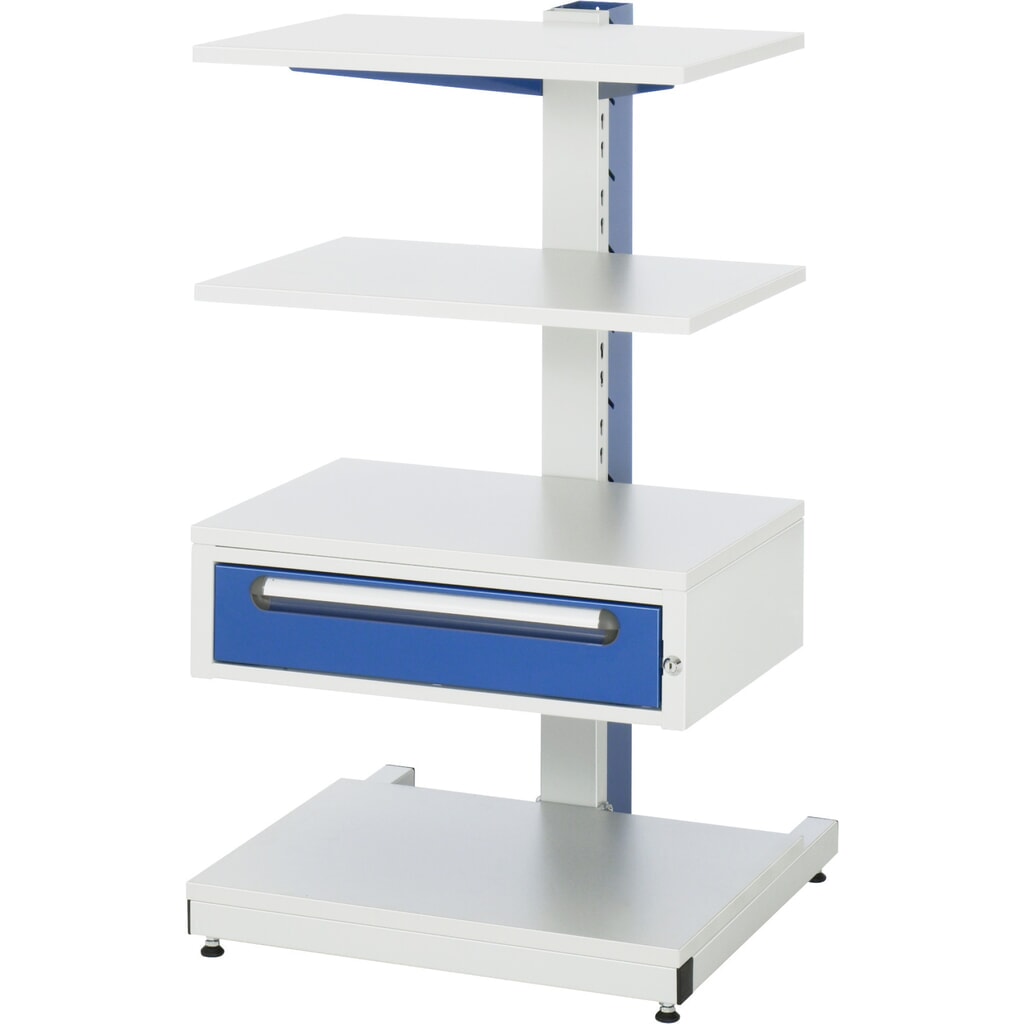 Supporto per computer RAU, AxP: 1.140 x 650 mm, cassetti 1 x 120 mm, fisso Immagine del prodotto n. 1: Supporto per computer RAU, AxP: 1.140 x 650 mm, cassetti 1 x 120 mm, fisso