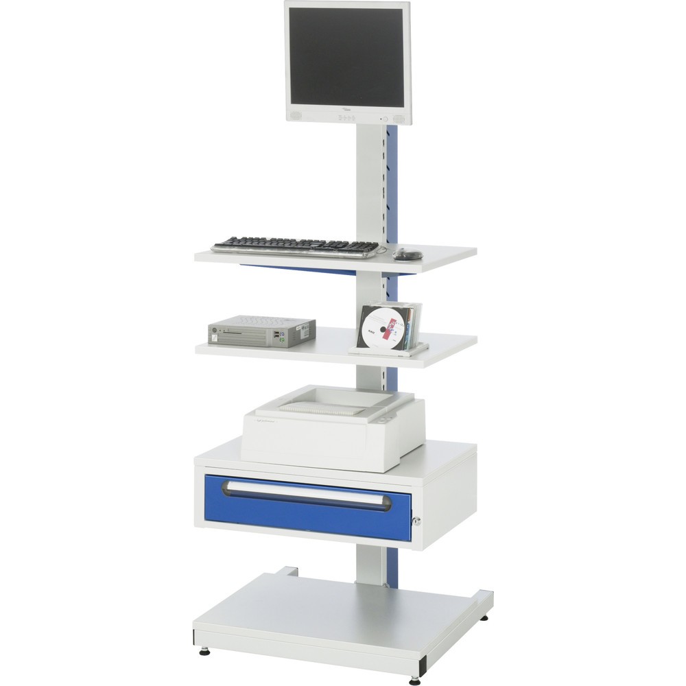 Immagine del prodotto: Supporto per computer RAU, AxP: 1.680 x 65 mm, cassetti 1 x 120 mm, fisso