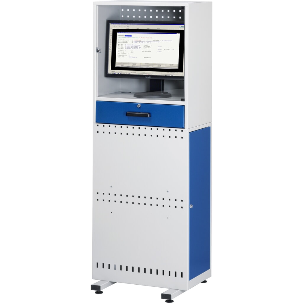 Supporto per computer RAU con alloggiamento monitor, fisso Immagine del prodotto n. 3: Supporto per computer RAU con alloggiamento monitor, fisso