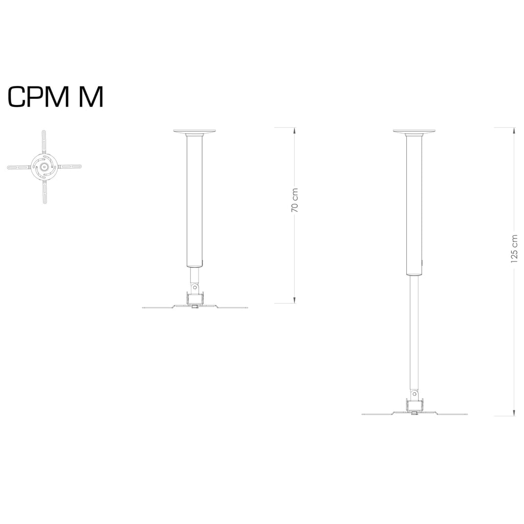 VCM Supporto per proiettore CPM M, argento Immagine del prodotto n. 3: VCM Supporto per proiettore CPM M, argento