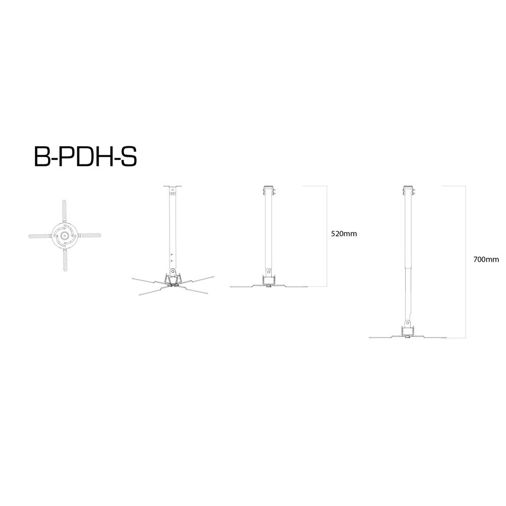 Immagine del prodotto n. 2: Supporto per proiettore B-PDH-S, antracite