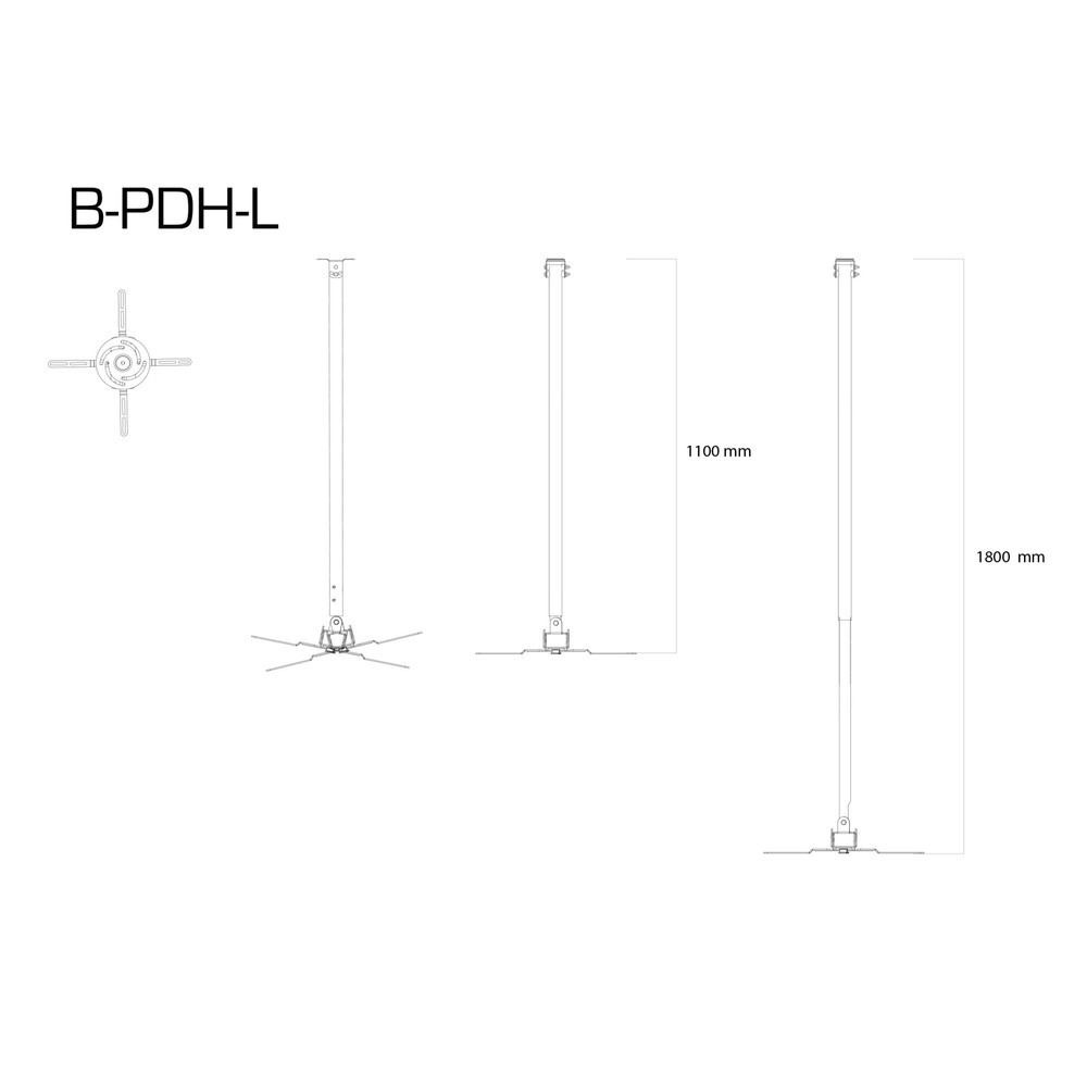 Immagine del prodotto n. 2: Supporto per proiettore B-PDH-L, antracite