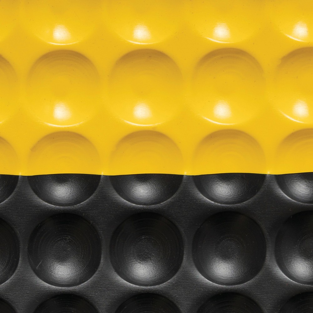 Immagine del prodotto n. 2: Tappetino defaticante in PVC, lato posteriore in vinile a microcelle, metro lineare x 600 mm, nero/giallo