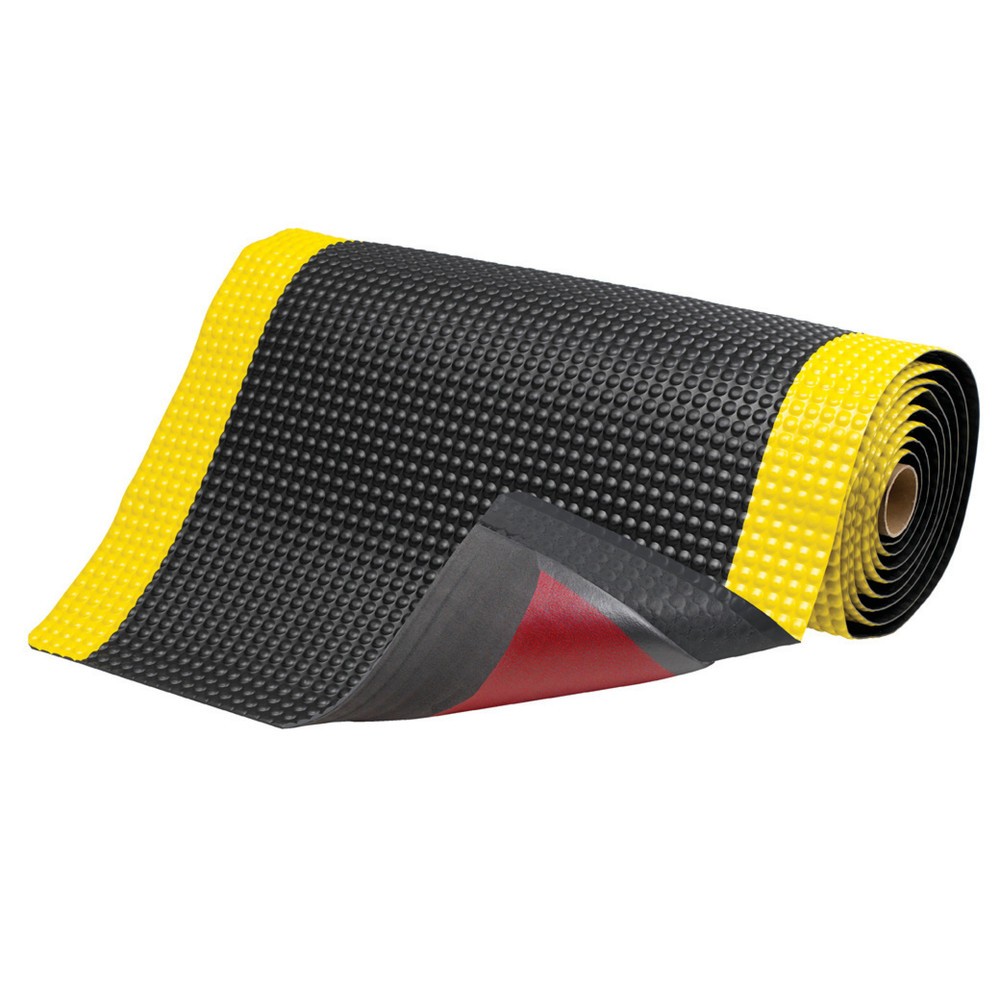 Immagine del prodotto n. 4: Tappetino defaticante in PVC, lato posteriore in vinile a microcelle, LxP 600 x 910 mm, nero/giallo