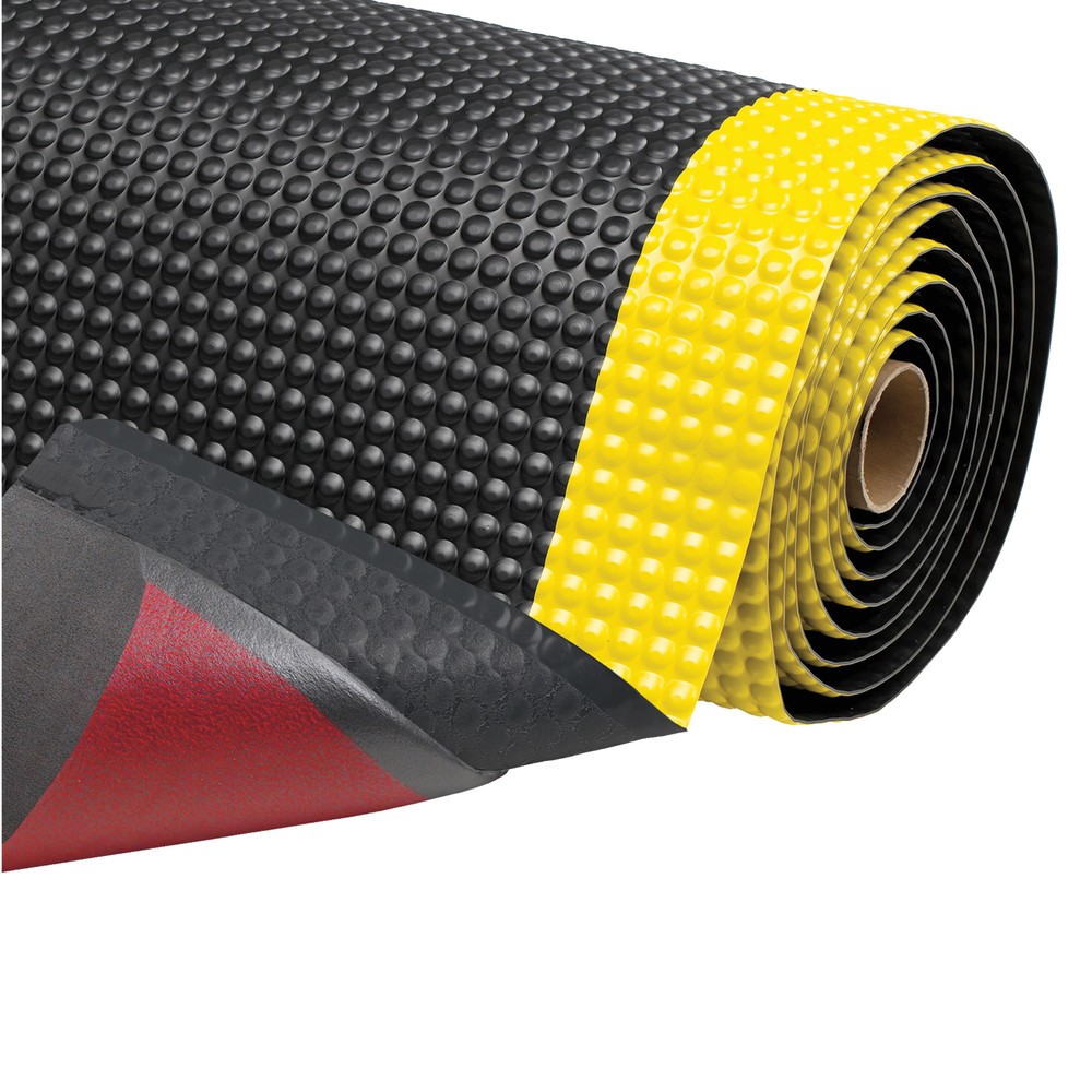 Immagine del prodotto n. 1: Tappetino defaticante in PVC, lato posteriore in vinile a microcelle, LxP 600 x 910 mm, nero/giallo