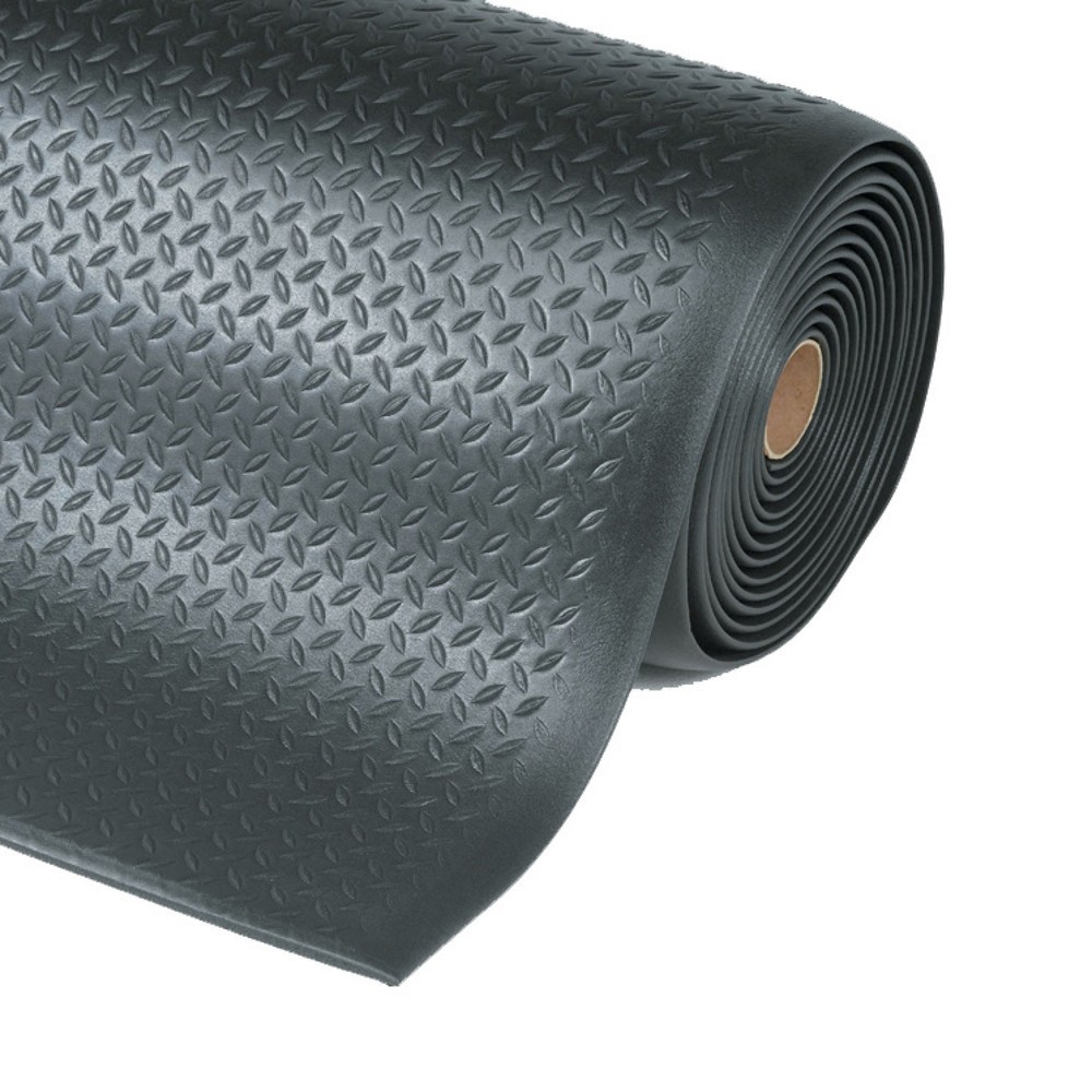 Immagine del prodotto: Tappetino defaticante, 2 strati, PVC/PU, 910 mm x metro lineare, nero