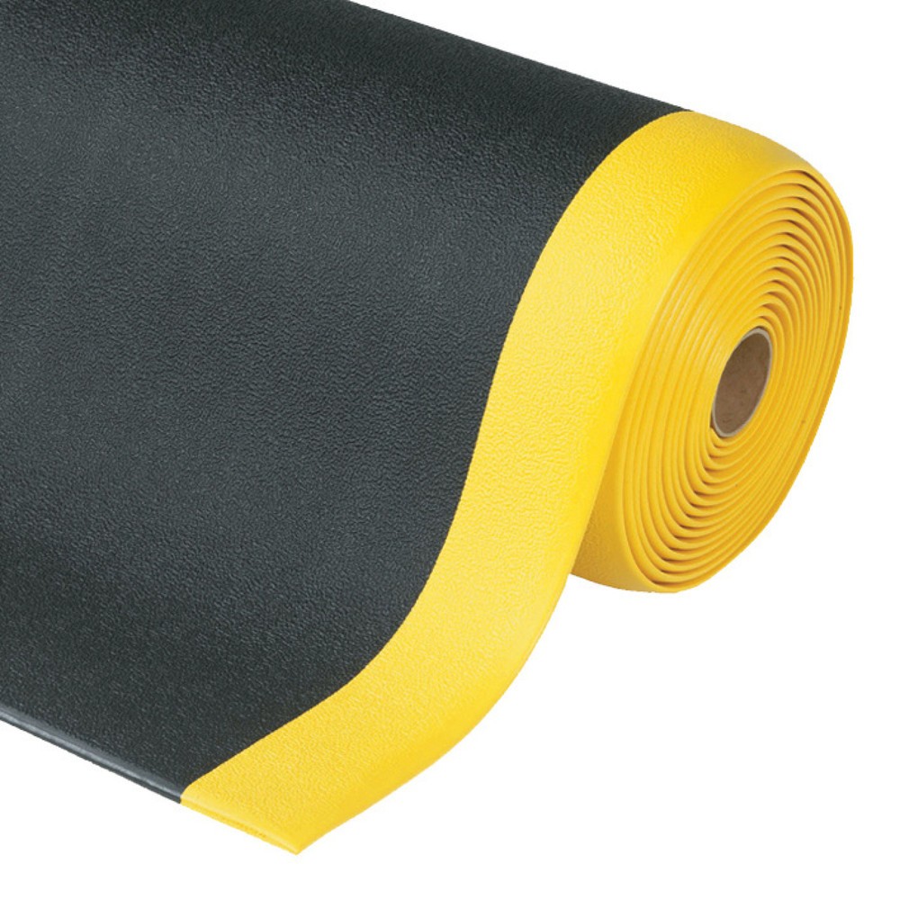 Immagine del prodotto n. 1: Tappetino defaticante, superficie testurizzata, metro lineare x 910 mm, nero/giallo