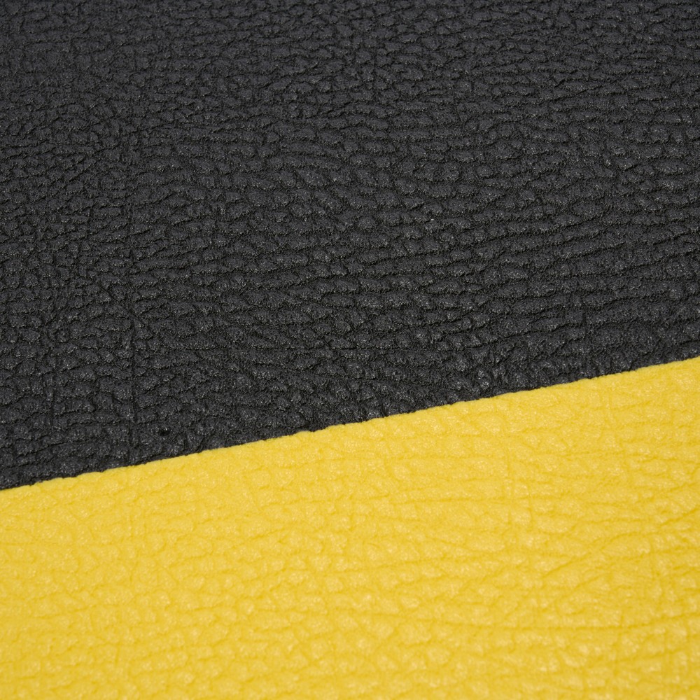Immagine del prodotto n. 4: Tappetino defaticante HEMMDAL ErgoSoft Classic, strutturato, monostrato, LaxLu 600 x 600 mm, nero/giallo