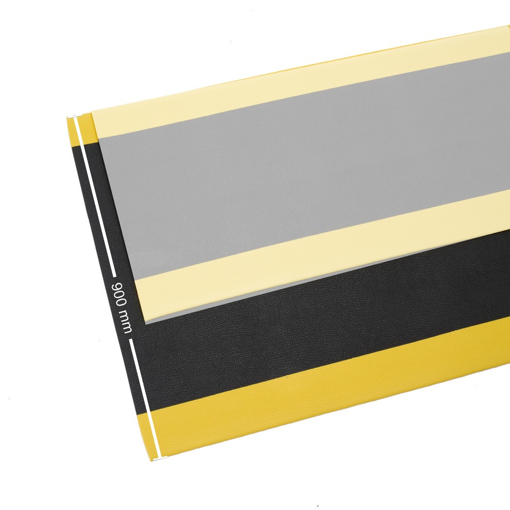 Immagine del prodotto n. 8: Tappetino defaticante HEMMDAL ErgoSoft Classic, strutturato, monostrato, LaxLu 900 x 1.500 mm, nero/giallo