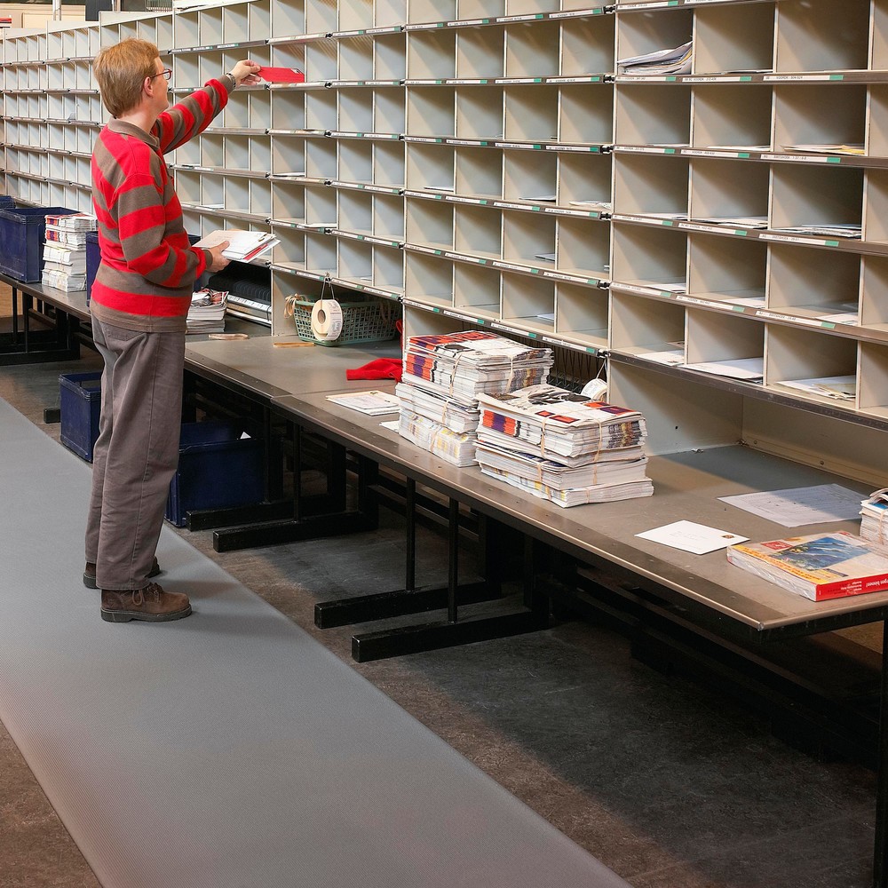 Immagine del prodotto n. 2: Tappetino defaticante, PVC/schiuma vinilica, con applicazioni in rilievo, metro lineare x 1.220 mm, grigio