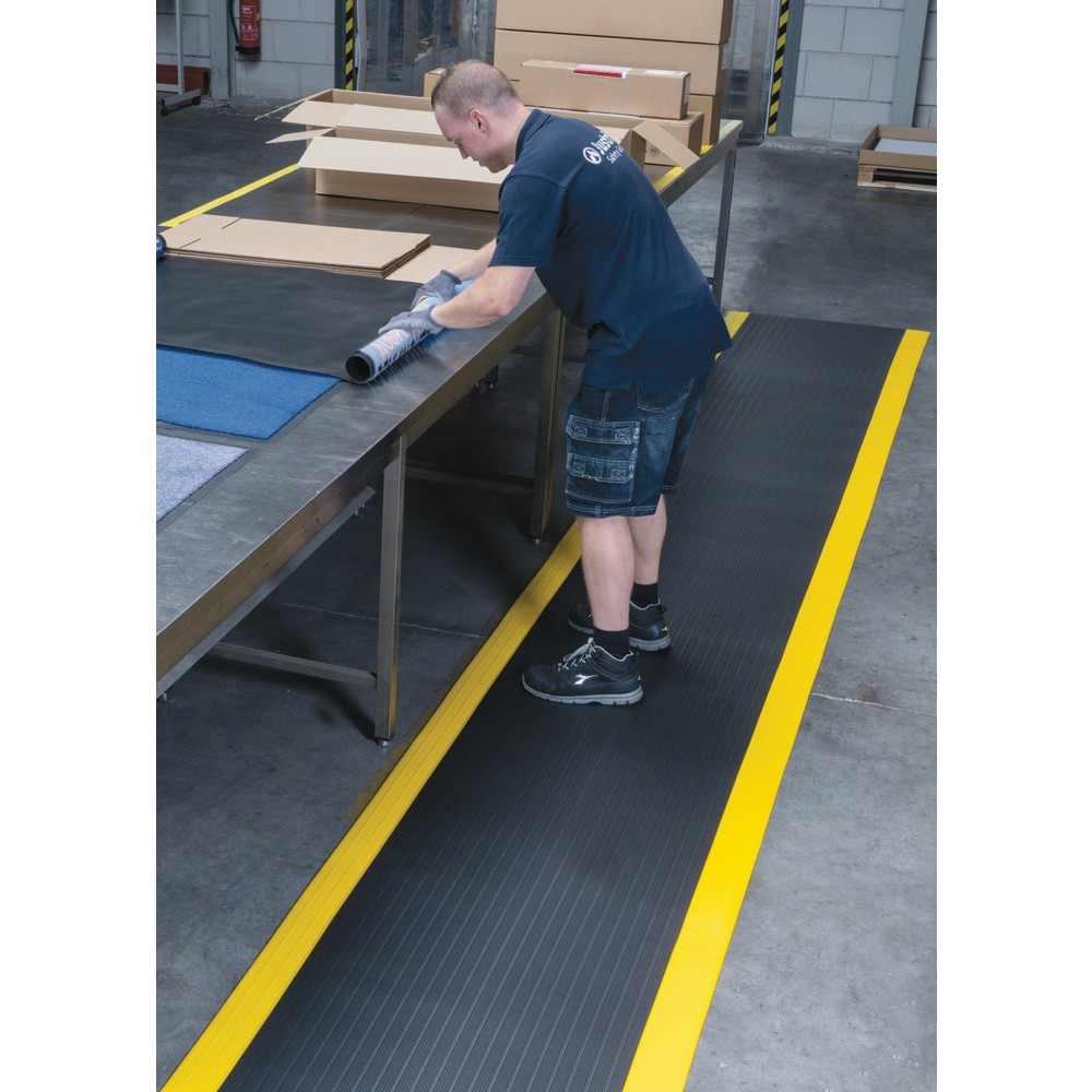 Immagine del prodotto n. 4: Tappetino defaticante Premium, schiuma vinilica, LxP 600 x 910 mm, nero/giallo