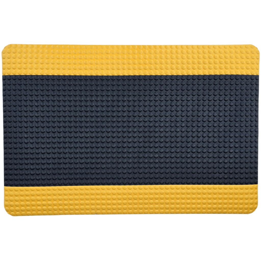 Immagine del prodotto n. 2: Tappetino defaticante Steinbock® ErgoSoft Strong, profilo emisferico, 2 strati, LxL 600 x 1.000 mm, nero/giallo