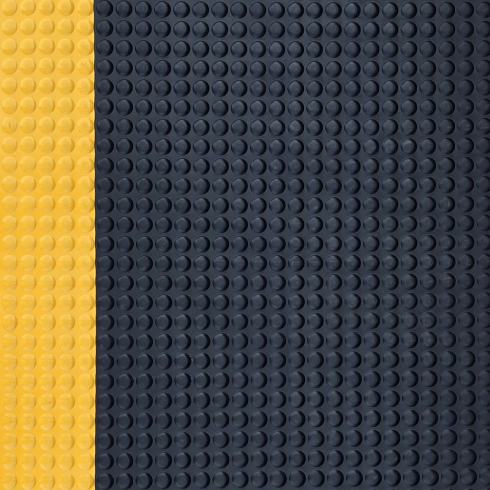 Immagine del prodotto n. 3: Tappetino defaticante Steinbock® ErgoSoft Strong, profilo emisferico, 2 strati, LxL 600 x 1.000 mm, nero/giallo