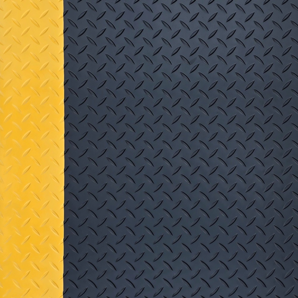 Immagine del prodotto n. 4: Tappetino defaticante Steinbock® ESD ErgoSoft Strong, profilo a diamante, 2 strati, LxL 600 x 1.000 mm, nero/giallo
