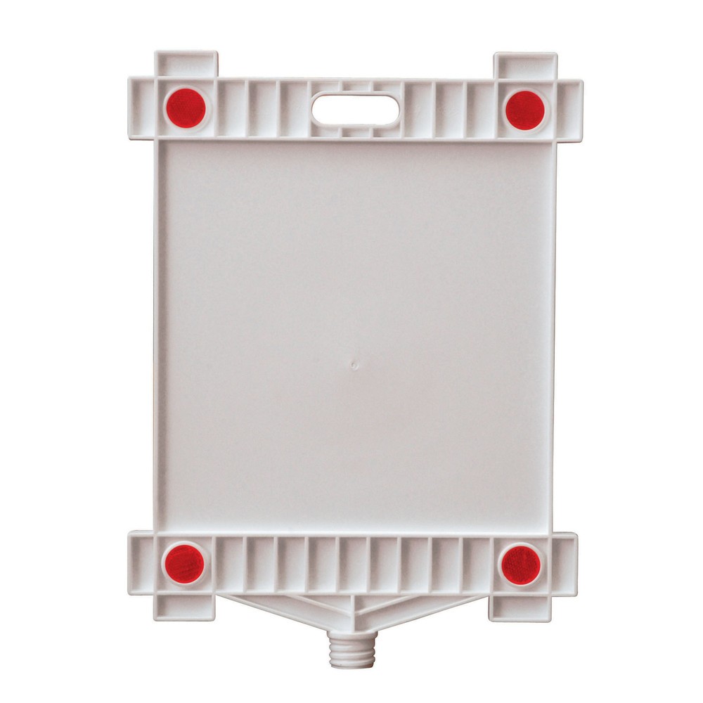 Immagine del prodotto: Targhetta di avvertimento in bianco, rettangolare, con riflettori, AxL 300 x 300 mm