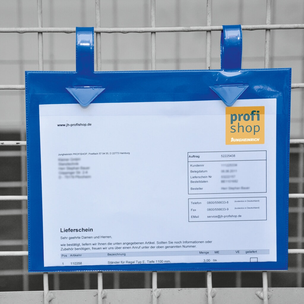 Tasca per contenitori a griglia con linguette, LxA 235 x 170mm Immagine del prodotto n. 3: Tasca per contenitori a griglia con linguette, LxA 235 x 170mm