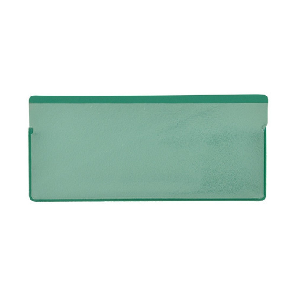 Immagine del prodotto n. 1: Tasche magnetiche, HxL 50 x 110 mm, inserimento dall’alto, 50 pz/SU, verde