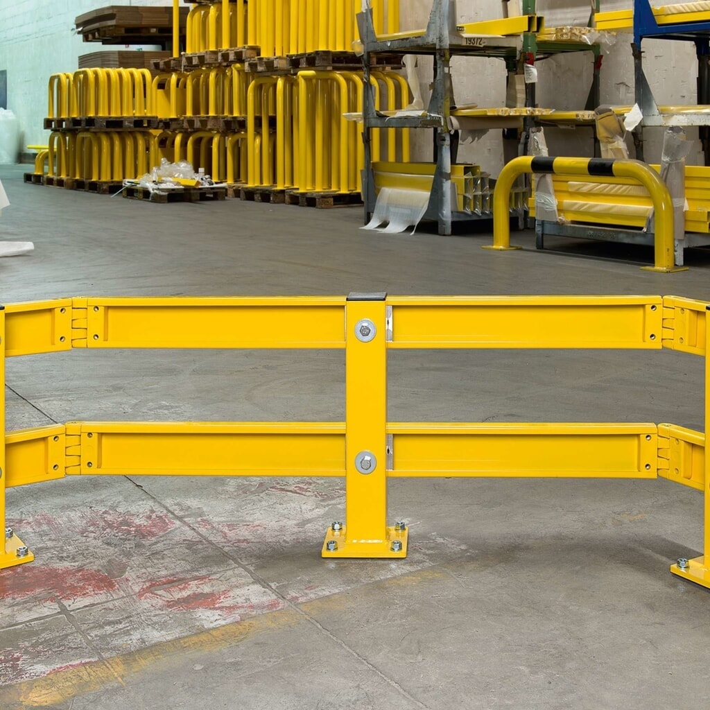 Tavola angolare orientabile MORAVIA per barriere protettive, profilo a C, rivestita in materiale plastico, giallo Immagine del prodotto n. 3: Tavola angolare orientabile MORAVIA per barriere protettive, profilo a C, rivestita in materiale plastico, giallo