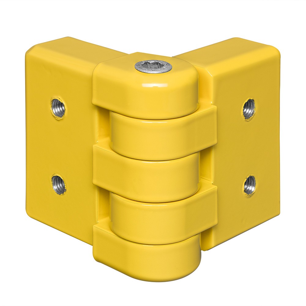 Immagine del prodotto: Tavola angolare orientabile MORAVIA per barriere protettive, profilo a C, rivestita in materiale plastico, giallo