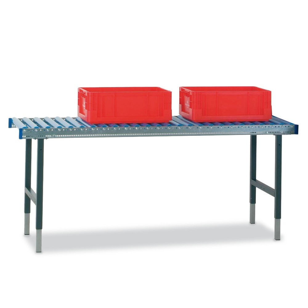 Immagine del prodotto: Tavolo a rulli senza superficie di lavoro per sistema con tavolo da imballaggio, LxP 1.955 x 640 mm