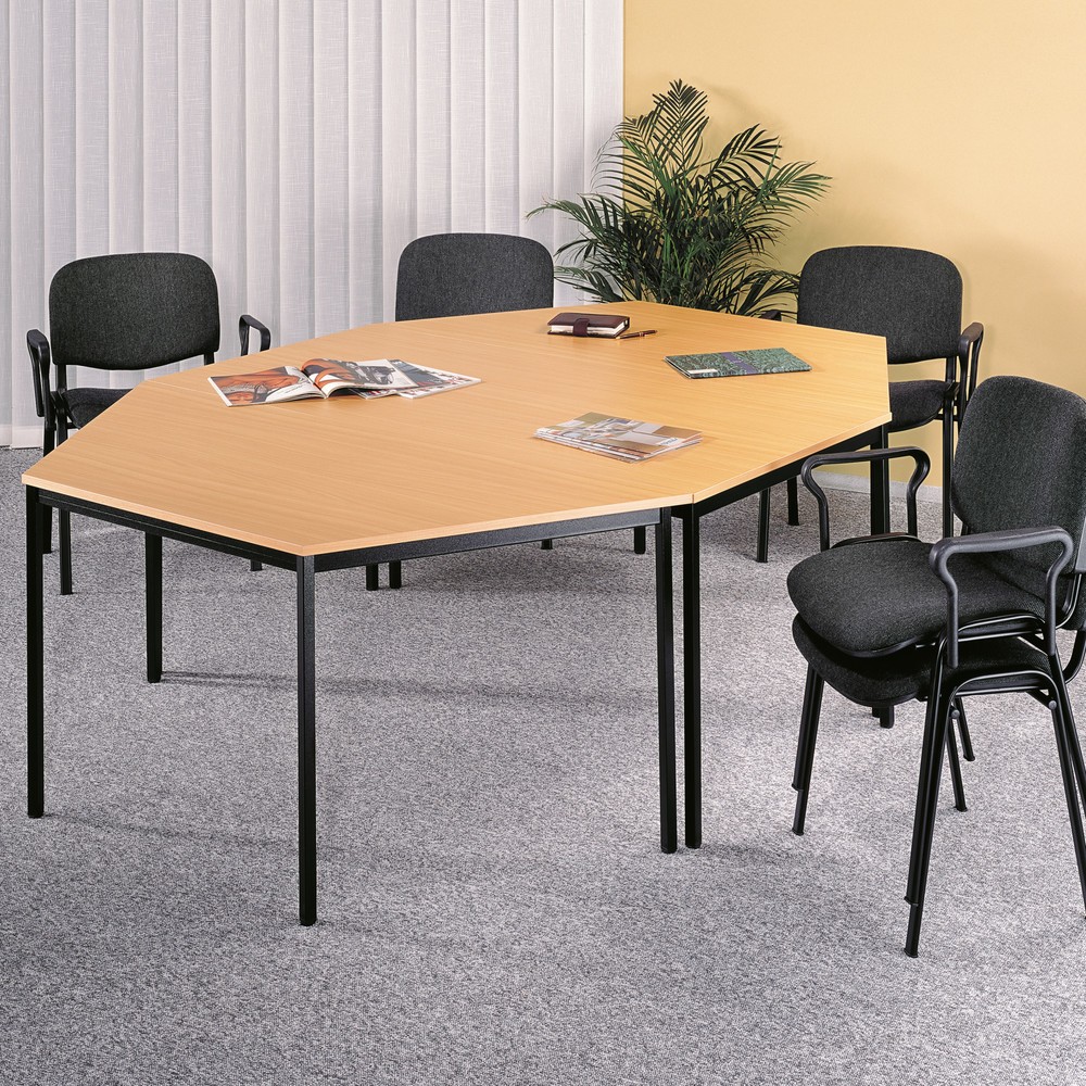 Immagine del prodotto: Tavolo da conferenza Klassik, trapezoidale tubolare quadrato, LxP 1.600 x 690 mm, nero
