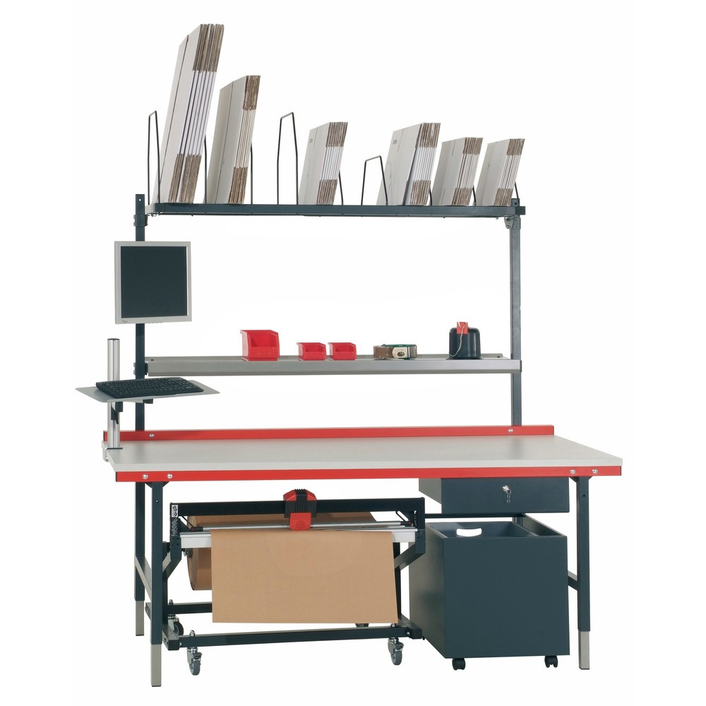 Immagine del prodotto n. 5: Tavolo da imballaggio e da lavoro Rocholz, portata 200 kg, AxLxP 690-960 x 2.000 x 920 mm