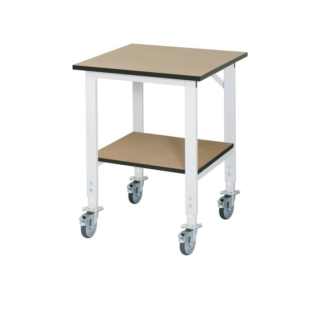 Immagine del prodotto n. 1: Tavolo da lavoro RAU regolabile in altezza Serie TOM, AxLxP 760-1.080 x 750 x 800 mm, piano di lavoro in MDF