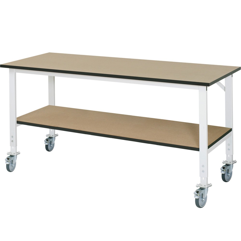 Immagine del prodotto n. 1: Tavolo da lavoro RAU regolabile in altezza Serie TOM, AxLxP 760-1.080 x 2.500 x 800 mm, piano di lavoro in MDF