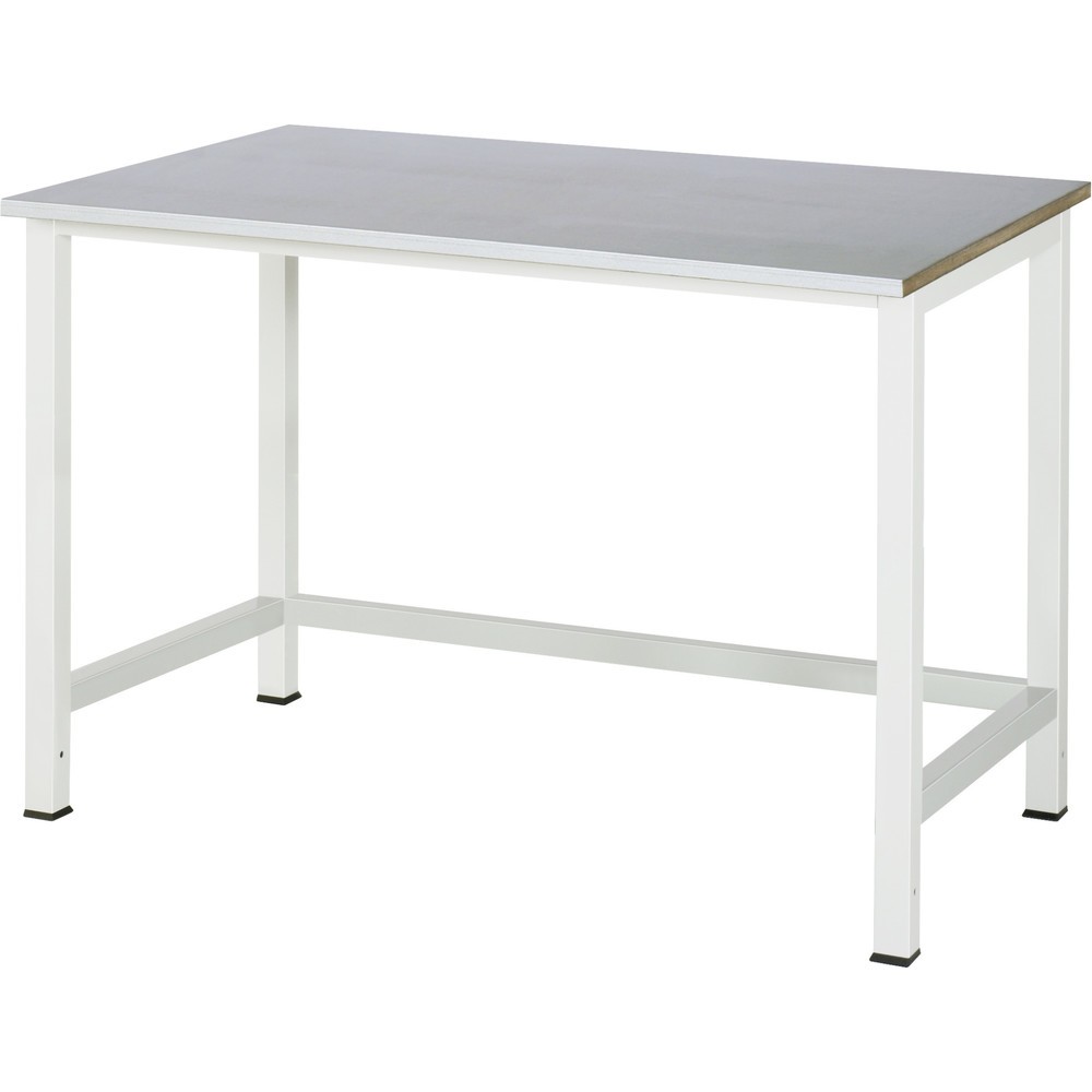 Immagine del prodotto n. 1: Tavolo da lavoro RAU 900, AxLxP 825 x 1.250 x 800 mm, piano di lavoro con rivestimento in lamiera d’acciaio