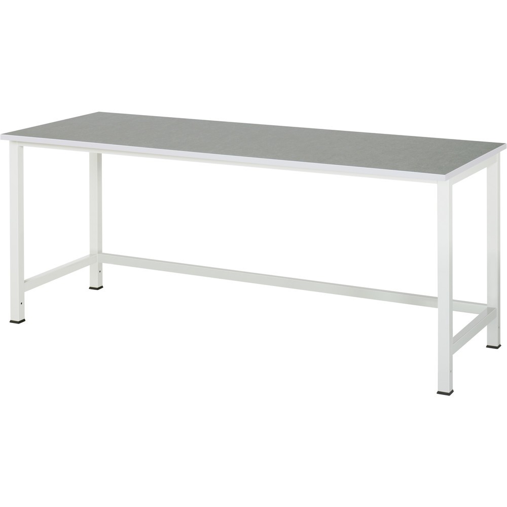 Immagine del prodotto n. 1: Tavolo da lavoro RAU 900, AxLxP 825 x 2.500 x 800 mm, piano di lavoro con rivestimento universale/in linoleum