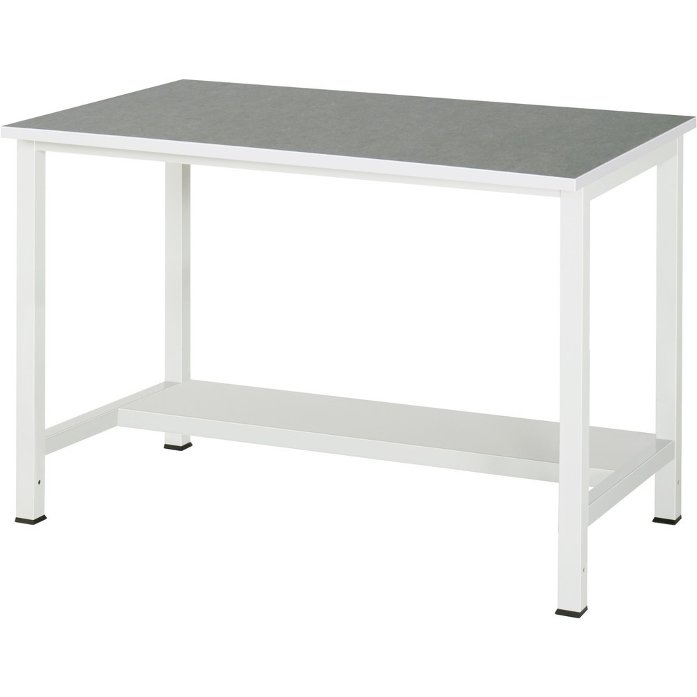 Immagine del prodotto: Tavolo da lavoro RAU 900 con piano di appoggio profondità 320 mm, AxLxP 825 x 1.250 x 800 mm, piano di lavoro con rivestimento universale/in linoleum