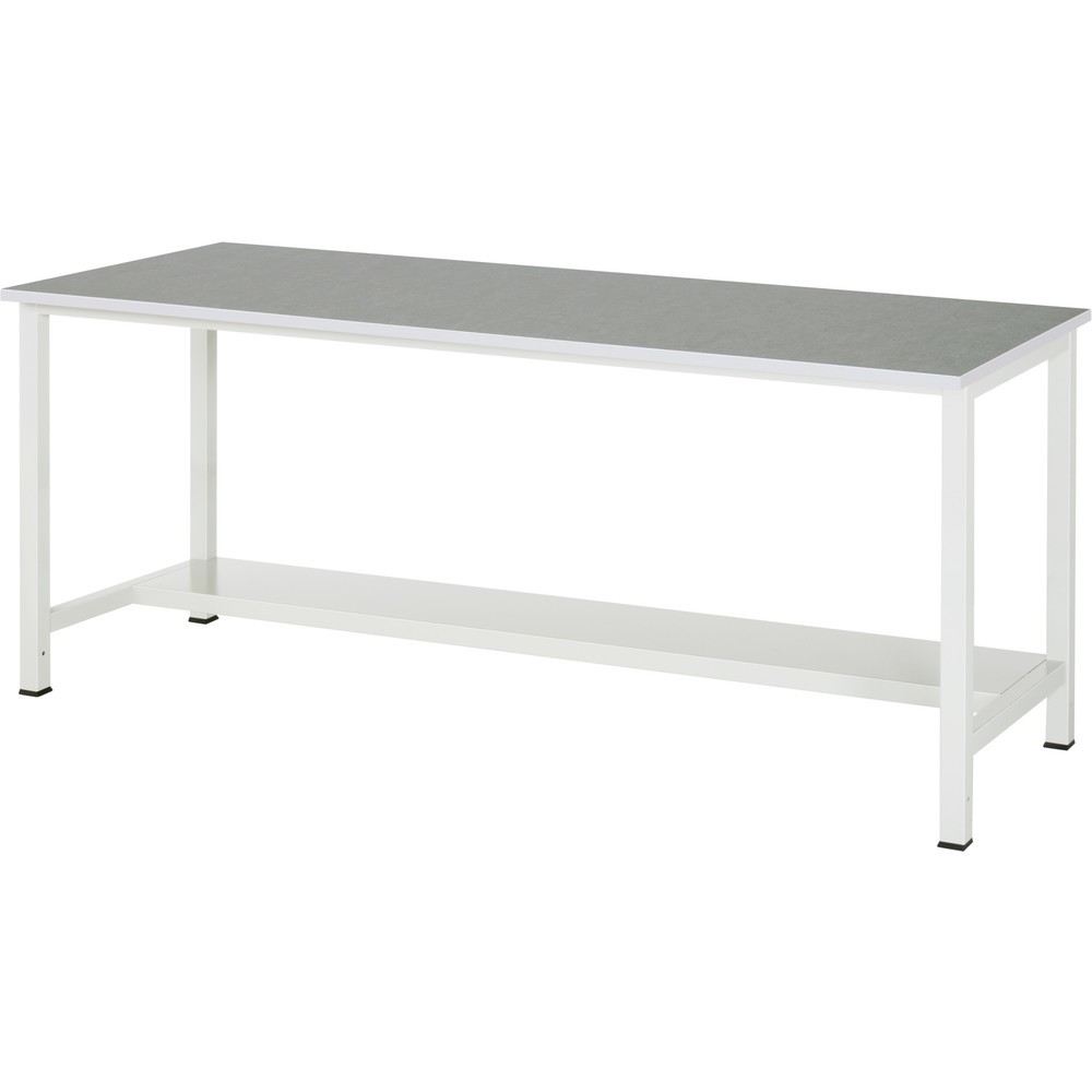 Immagine del prodotto n. 1: Tavolo da lavoro RAU 900 con piano di appoggio profondità 320 mm, AxLxP 825 x 2.500 x 800 mm, piano di lavoro con rivestimento universale/in linoleum