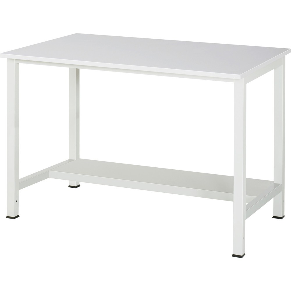 Immagine del prodotto: Tavolo da lavoro RAU 900 con piano di appoggio profondità 320 mm, AxLxP 825 x 1.250 x 800 mm, piano di lavoro con rivestimento in melamina