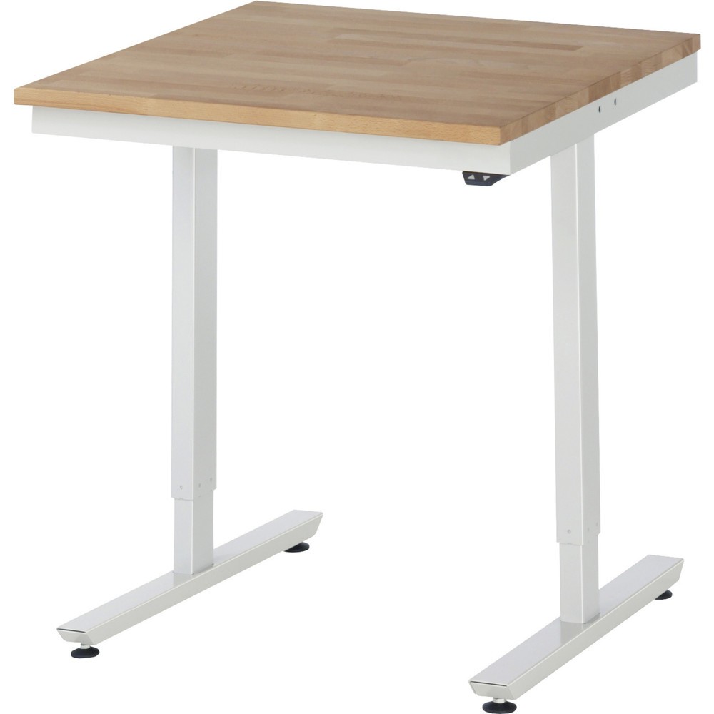 Immagine del prodotto n. 1: Tavolo da lavoro RAU regolabile in altezza elettricamente Serie adlatus 300, AxLxP 720-1.120 x 750 x 800 mm, piano di lavoro in faggio massiccio