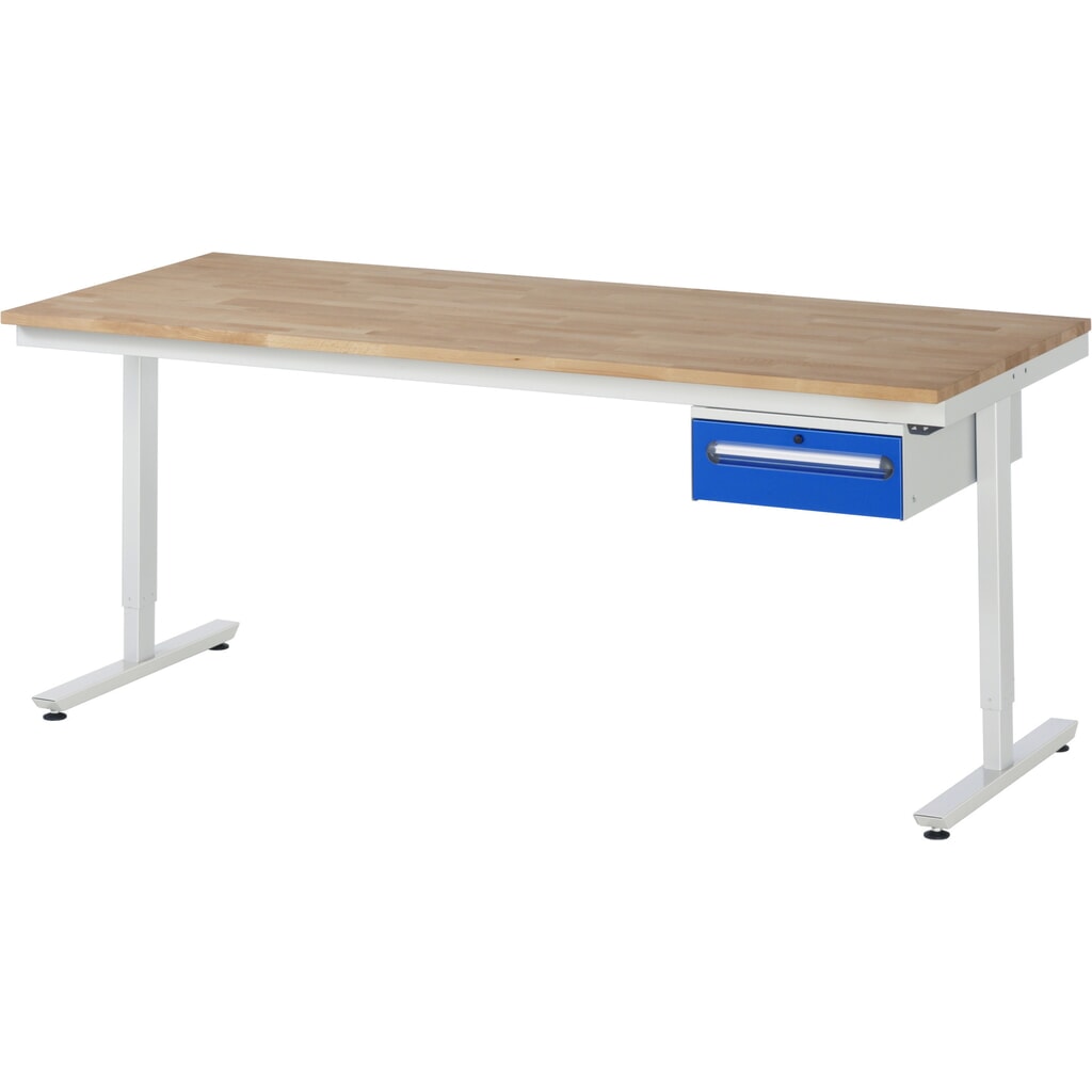 Immagine del prodotto n. 6: Tavolo da lavoro RAU regolabile in altezza elettricamente Serie adlatus 300, AxLxP 720-1.120 x 1.000 x 1.000 mm, piano di lavoro rivestito in melamina EGB