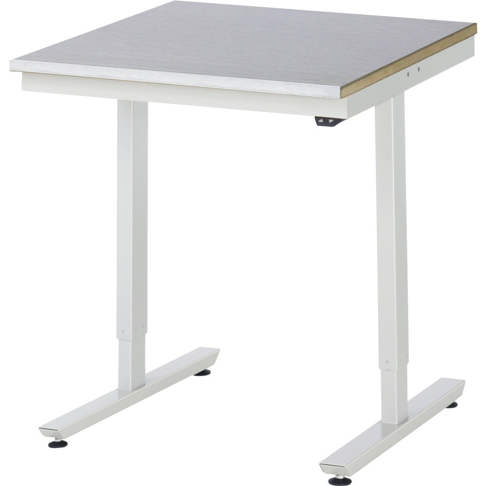 Immagine del prodotto n. 1: Tavolo da lavoro RAU regolabile in altezza elettricamente Serie adlatus 300, AxLxP 720-1.120 x 750 x 800 mm, piano di lavoro rivestito in lamiera d'acciaio