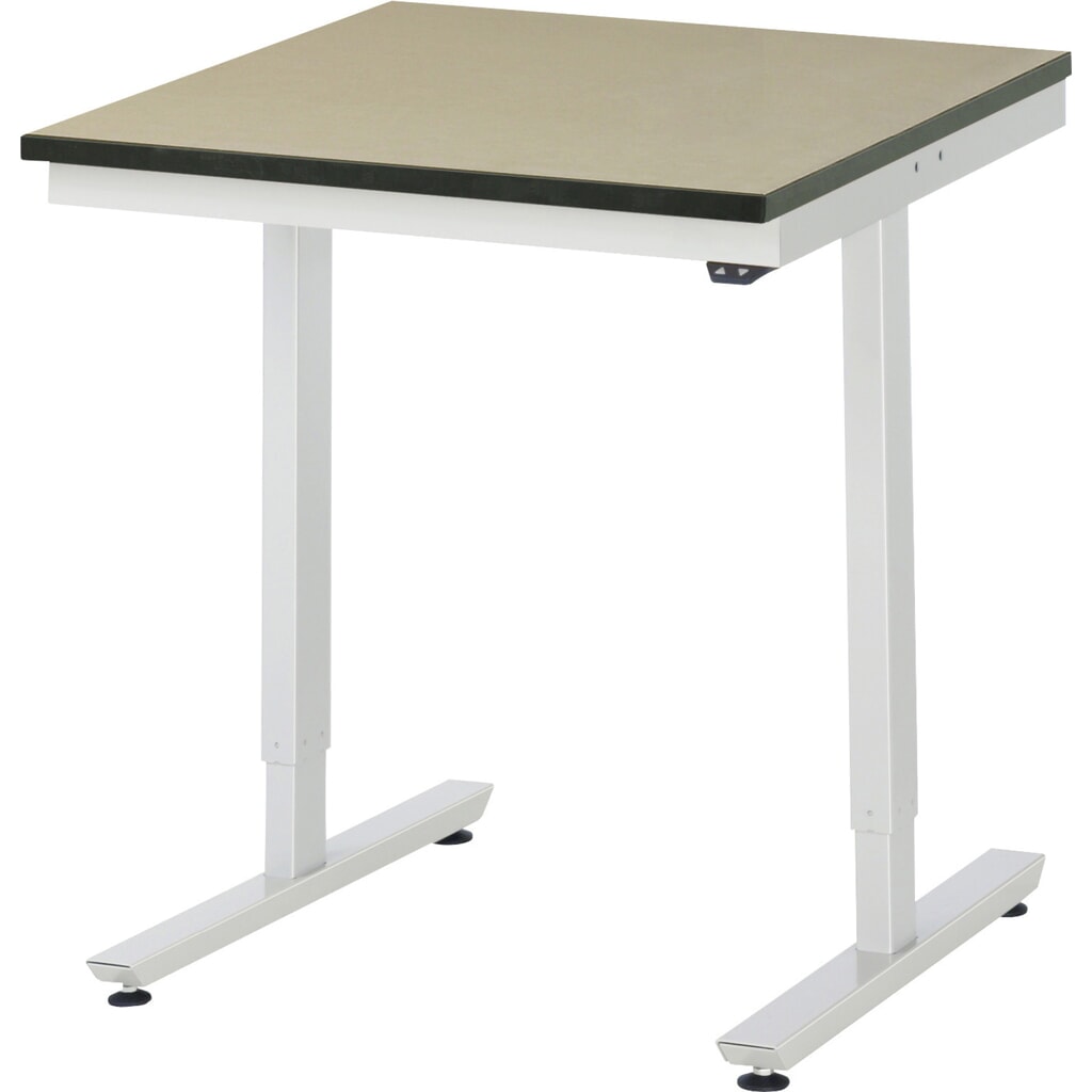 Immagine del prodotto: Tavolo da lavoro RAU regolabile in altezza elettricamente Serie adlatus 300, AxLxP 720-1.120 x 750 x 800 mm, piano di lavoro in MDF