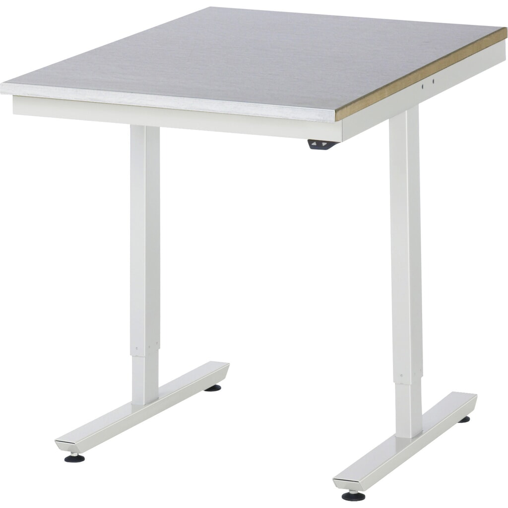 Immagine del prodotto n. 1: Tavolo da lavoro RAU regolabile in altezza elettricamente Serie adlatus 300, AxLxP 720-1.120 x 750 x 1.000 mm, piano di lavoro rivestito in lamiera d'acciaio inox
