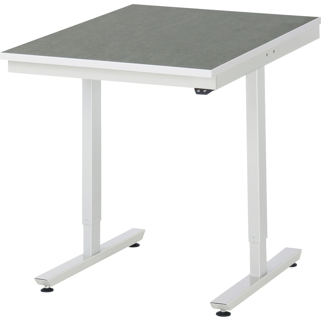 Immagine del prodotto n. 1: Tavolo da lavoro RAU regolabile in altezza elettricamente Serie adlatus 300, AxLxP 720-1.120 x 750 x 1.000 mm, piano di lavoro con rivestimento universale/in linoleum