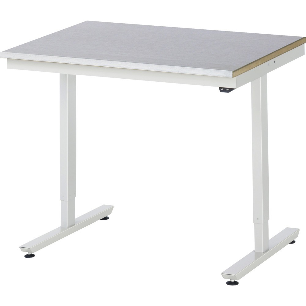 Immagine del prodotto n. 1: Tavolo da lavoro RAU regolabile in altezza elettricamente Serie adlatus 300, AxLxP 720-1.120 x 1.000 x 800 mm, piano di lavoro rivestito in lamiera d'acciaio inox