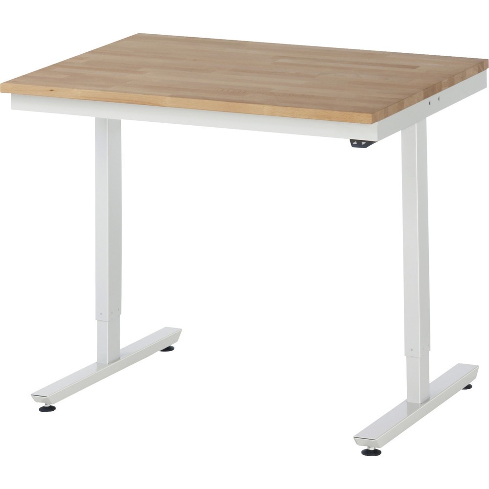 Immagine del prodotto: Tavolo da lavoro RAU regolabile in altezza elettricamente Serie adlatus 300, AxLxP 720-1.120 x 1.000 x 800 mm, piano di lavoro in faggio massiccio