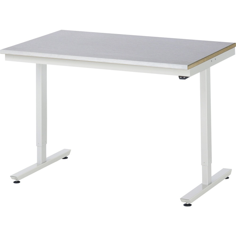 Immagine del prodotto n. 1: Tavolo da lavoro RAU regolabile in altezza elettricamente Serie adlatus 300, AxLxP 720-1.120 x 1.250 x 800 mm, piano di lavoro rivestito in lamiera d'acciaio