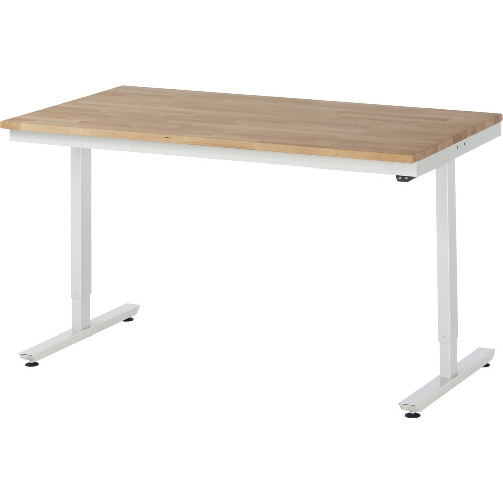 Immagine del prodotto n. 1: Tavolo da lavoro RAU regolabile in altezza elettricamente Serie adlatus 300, AxLxP 720-1.120 x 1.500 x 800 mm, piano di lavoro in faggio massiccio