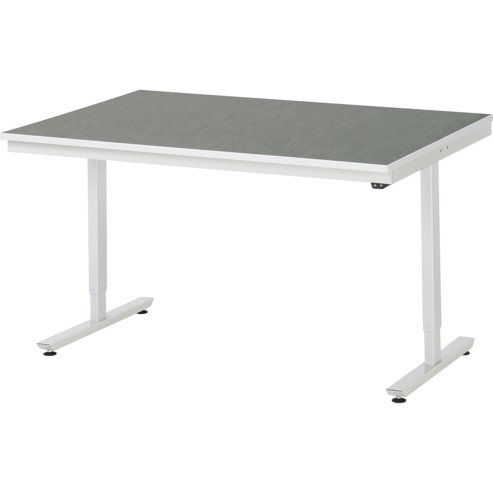 Immagine del prodotto n. 1: Tavolo da lavoro RAU regolabile in altezza elettricamente Serie adlatus 300, AxLxP 720-1.120 x 1.500 x 1.000 mm, piano di lavoro con rivestimento universale/in linoleum