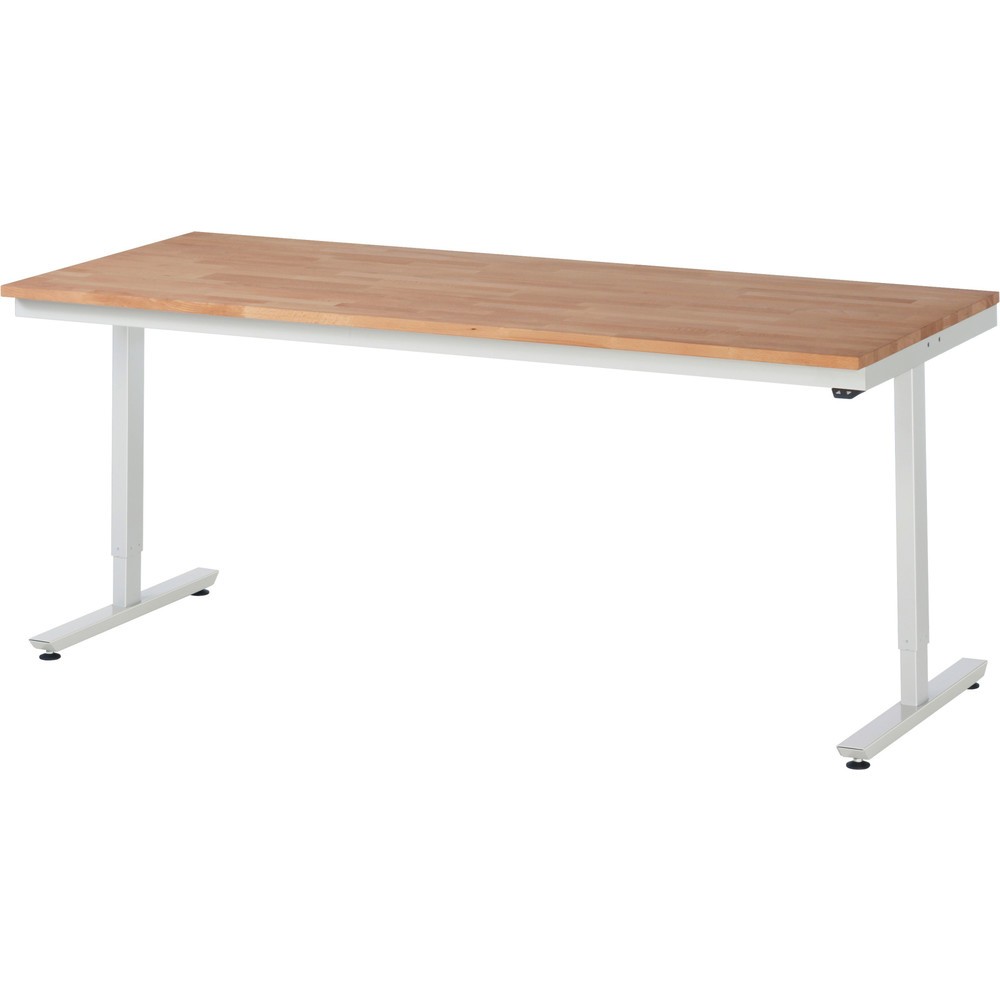 Immagine del prodotto n. 1: Tavolo da lavoro RAU regolabile in altezza elettricamente Serie adlatus 300, AxLxP 720-1.120 x 2.000 x 800 mm, piano di lavoro in faggio massiccio