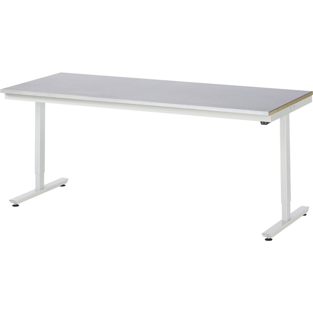 Immagine del prodotto n. 1: Tavolo da lavoro RAU regolabile in altezza elettricamente Serie adlatus 300, AxLxP 720-1.120 x 2.000 x 800 mm, piano di lavoro rivestito in lamiera d'acciaio