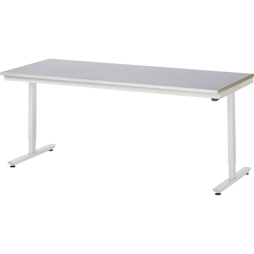 Immagine del prodotto n. 1: Tavolo da lavoro RAU regolabile in altezza elettricamente Serie adlatus 300, AxLxP 720-1.120 x 2.000 x 800 mm, piano di lavoro rivestito in lamiera d'acciaio