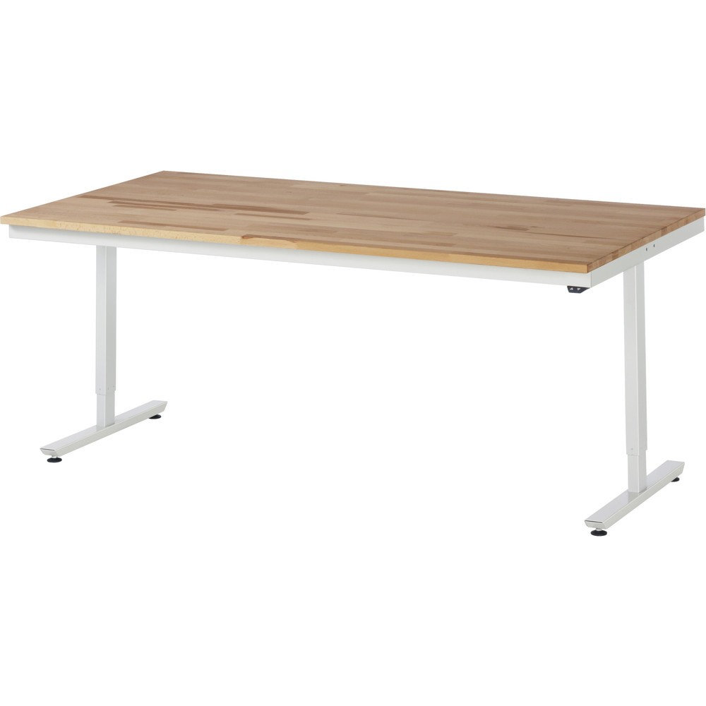 Immagine del prodotto n. 1: Tavolo da lavoro RAU regolabile in altezza elettricamente Serie adlatus 300, AxLxP 720-1.120 x 2.000 x 1.000 mm, piano di lavoro in faggio massiccio